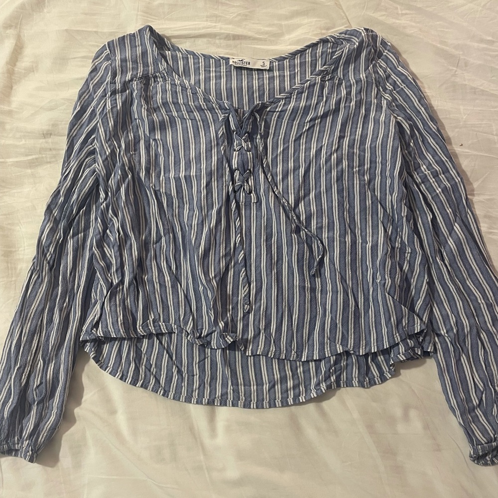hollister striped blouse